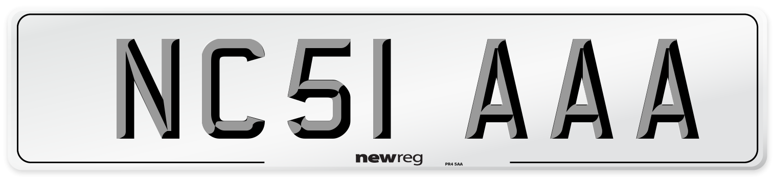 NC51 AAA Number Plate from New Reg